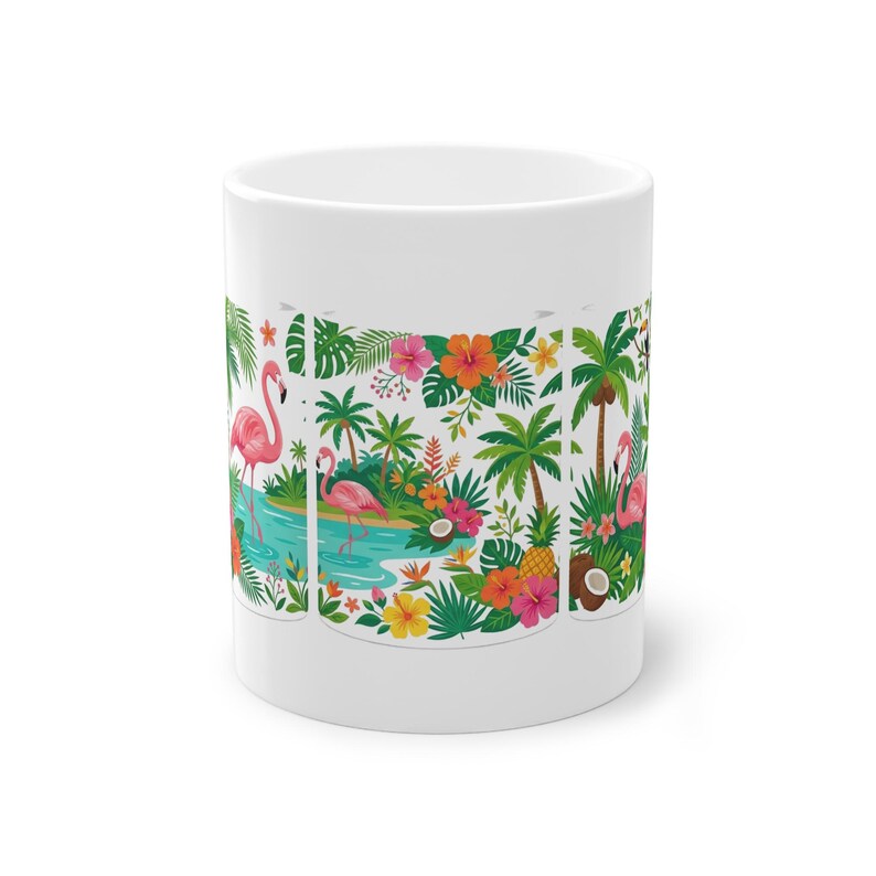 Tropical Flamingo Summer Vibes - Mug image 1