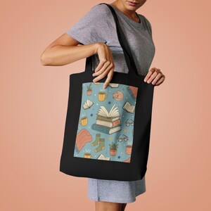 My Weekend is All Booked Tote Bag, Book Lover Gift, Reader Canvas Tote Bag, Literary Tote, Bookish Accessories image 4