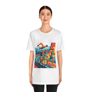 Triathlon Swim Bike Run - Tshirt imagem 5