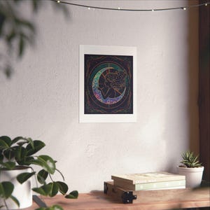 Moon Child Astrology Poster, Celestial Wall Art, Zodiac Print, Moon Phase Decor, Spiritual Poster, Boho Moon Nursery Art image 6