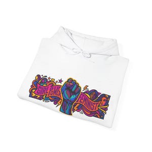 Feminist Girl Power Fist - Hoodie afbeelding 2