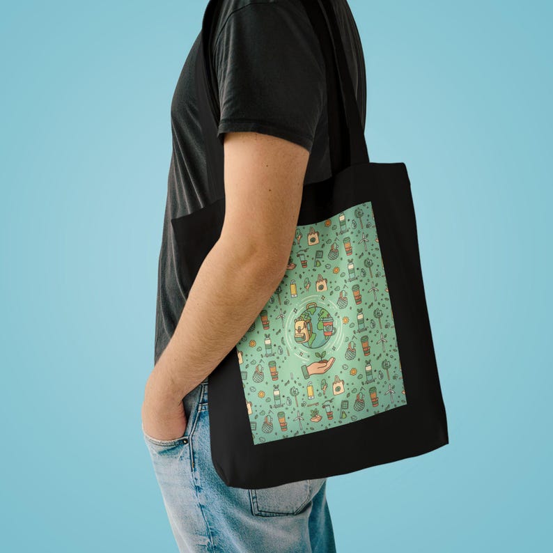 There Is No Planet B Tote Bag | Eco Friendly Reusable Canvas Bag | Earth Day Gift zdjęcie 3