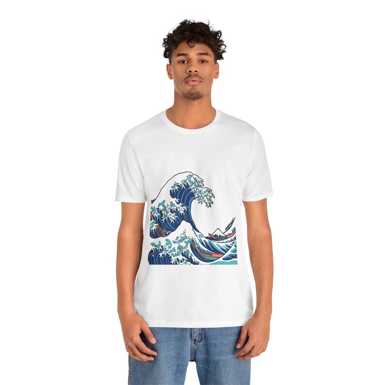 Japanese Wave Kanagawa Style - Tshirt image 5