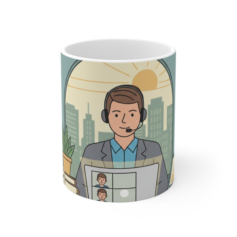 Professional Video Call Participant Funny WFH Mug Coffee Cup image 1