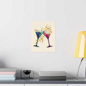 Martini Glass Cheers - Poster imagen 8