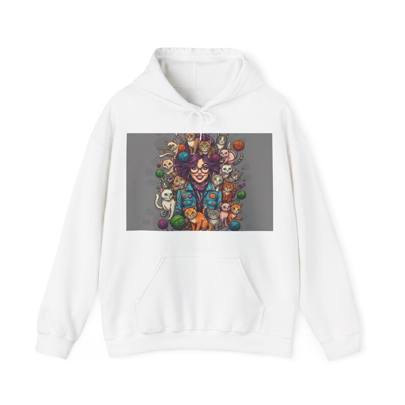 Crazy Cat Lady Sweatshirt | Funny Cat Mom Pullover | Cat Lover Gift | Cute Feline Apparel image 1