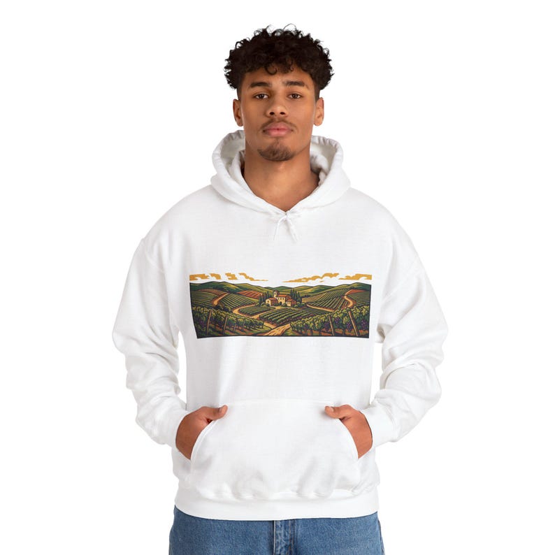 Vineyard Wine Country Rolling Hills - Hoodie image 7