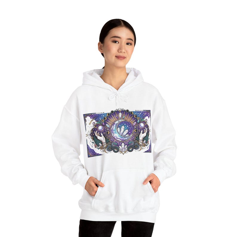 Crystal Moon Witchy Aesthetic - Hoodie imagen 6