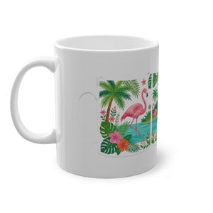 Tropical Flamingo Summer Vibes - Mug image 2