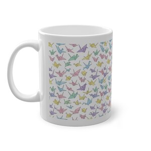 Origami Paper Crane Flock In Pastel - Mug 画像 2