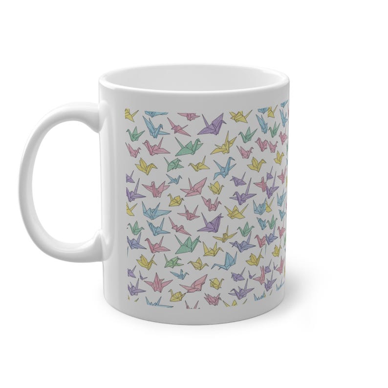 Origami Paper Crane Flock In Pastel - Mug 画像 2