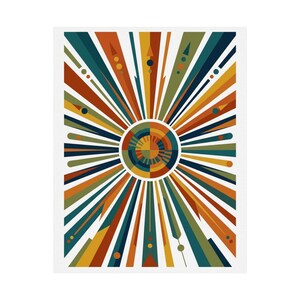 Mid-Century Modern Sunburst Pattern - Poster image 2