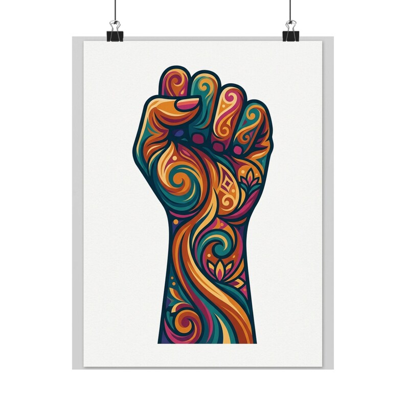 Feminist Girl Power Fist - Poster immagine 1