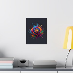 Abstract Color Splash Poster | Vibrant Wall Art | Modern Living Room Decor | Colorful Paint Print | Contemporary Art afbeelding 8