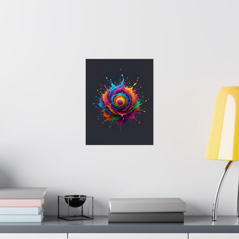 Abstract Color Splash Poster | Vibrant Wall Art | Modern Living Room Decor | Colorful Paint Print | Contemporary Art afbeelding 8