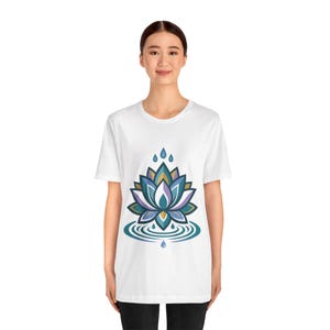 Zen Lotus Flower Mindfulness - Tshirt image 4