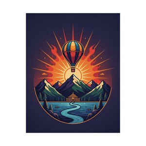 Adventure Awaits Travel Poster | Mountain Landscape Wall Art | Wanderlust Decor image 2