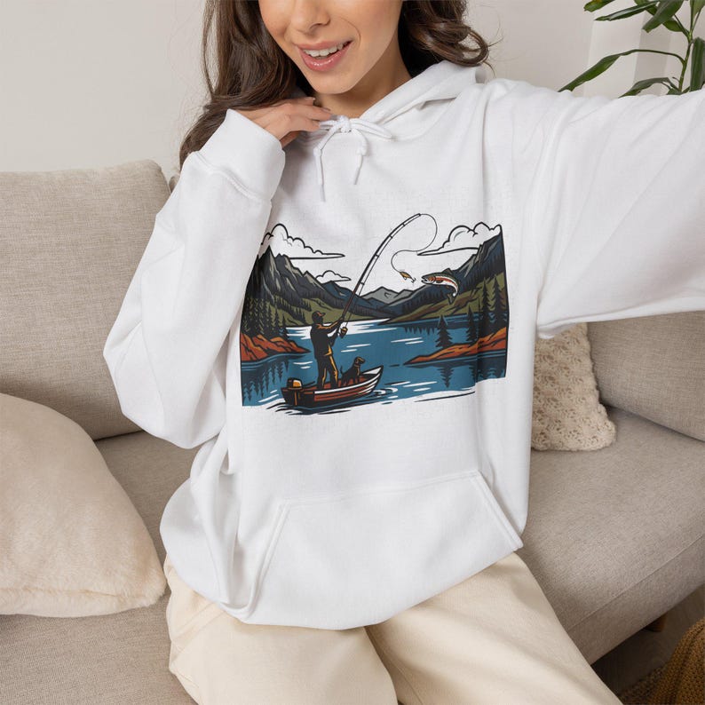 Fishing Rod Lake Life - Hoodie zdjęcie 5
