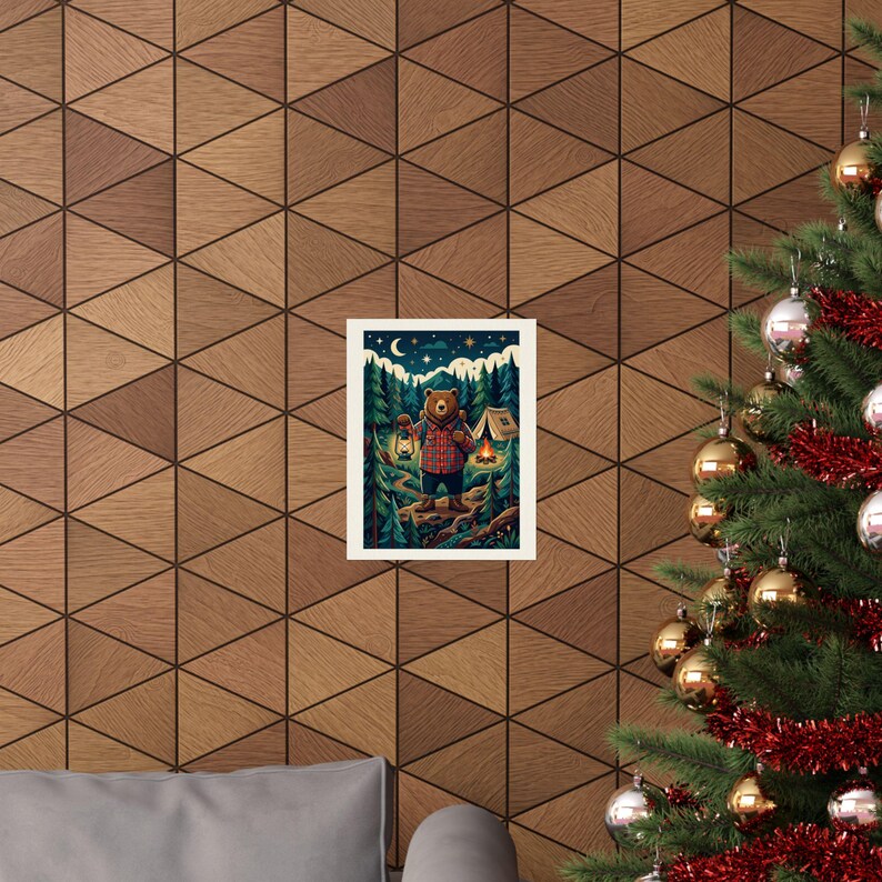 Camping Bear With Lantern - Poster image 4