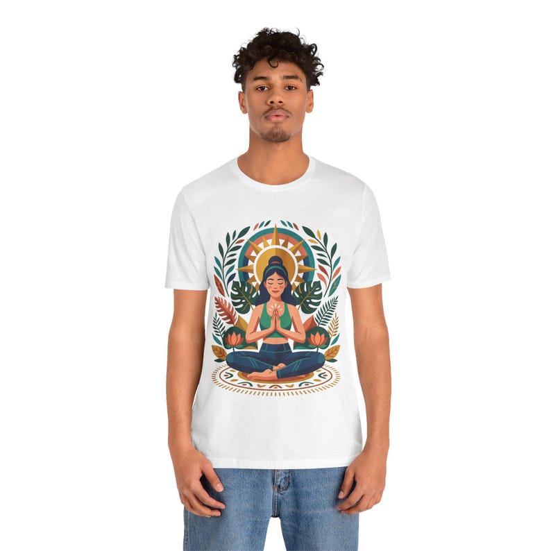 Yoga Pose Namaste - Tshirt image 6