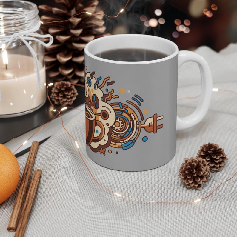 Teacher Mug - Powered By Coffee And Chaos - Funny Coffee Mug, Back To School Gift, Teacher Appreciation Mug image 3