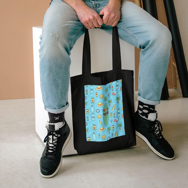 Salty Hair Don't Care Tote Bag, Beach Canvas Tote, Summer Beach Bag, Boho Tote Bag, Vacation Accessory, Surfing Gift image 5