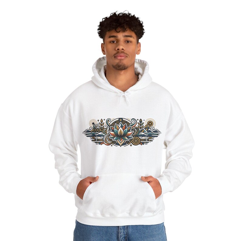 Zen Lotus Flower Mindfulness - Hoodie image 6