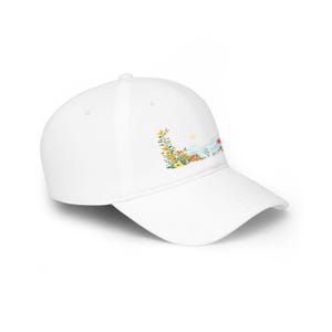 Positive Energy Sun Floral Baseball Cap - Motivational Dad Hat - Good Vibes Sunflower Hat - Inspirational Sun Headwear bild 3
