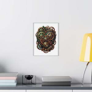 Steampunk Gears And Clockwork Brass - Poster imagem 8