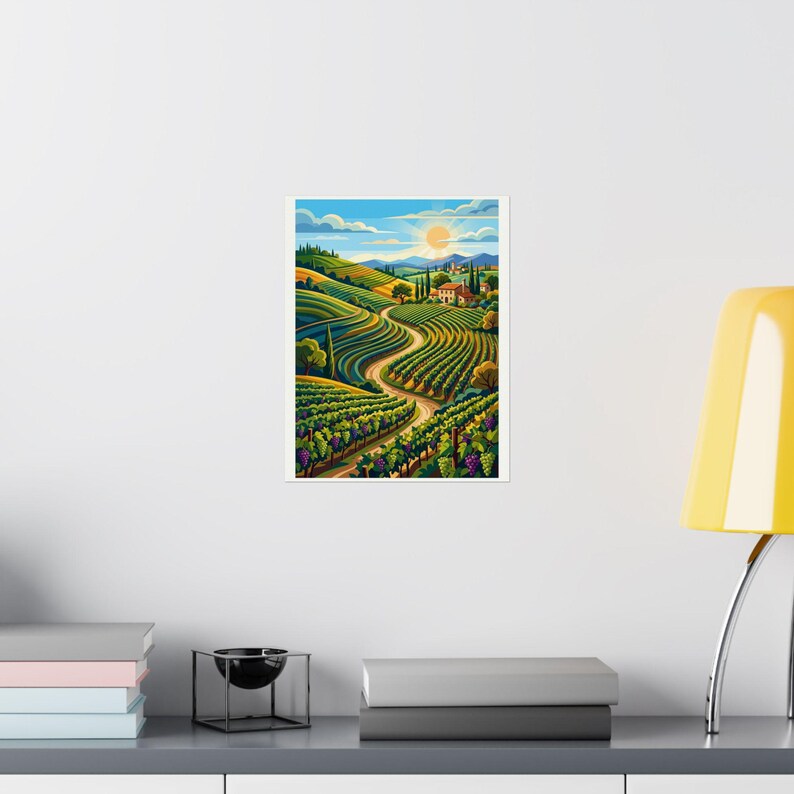 Vineyard Wine Country Rolling Hills - Poster imagen 8