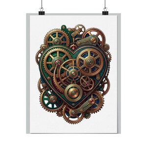 Steampunk Gears And Clockwork Brass - Poster imagem 1
