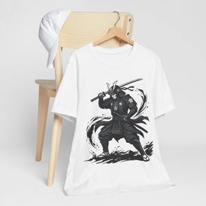 Samurai Warrior Ink Wash Painting - Tshirt image 4