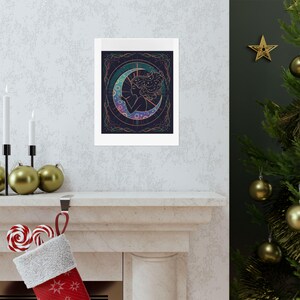 Moon Child Astrology Poster, Celestial Wall Art, Zodiac Print, Moon Phase Decor, Spiritual Poster, Boho Moon Nursery Art image 7