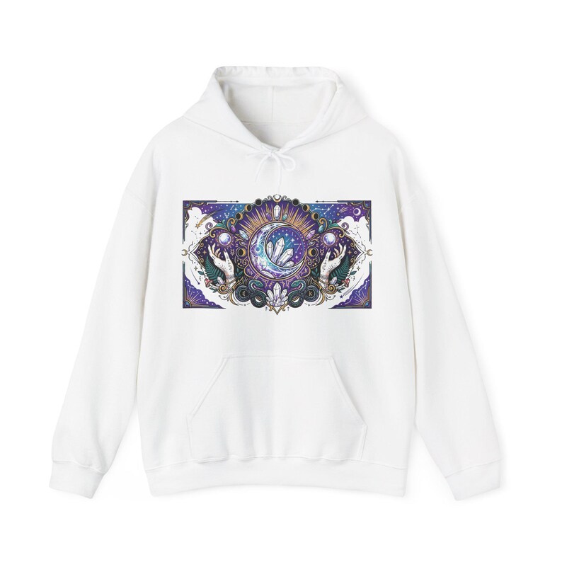Crystal Moon Witchy Aesthetic - Hoodie imagen 1