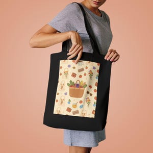 Farmers Market Tote Bag | Canvas Grocery Reusable Shopping Bag | Farmers Market Vibes | Eco-Friendly Produce Bag afbeelding 4