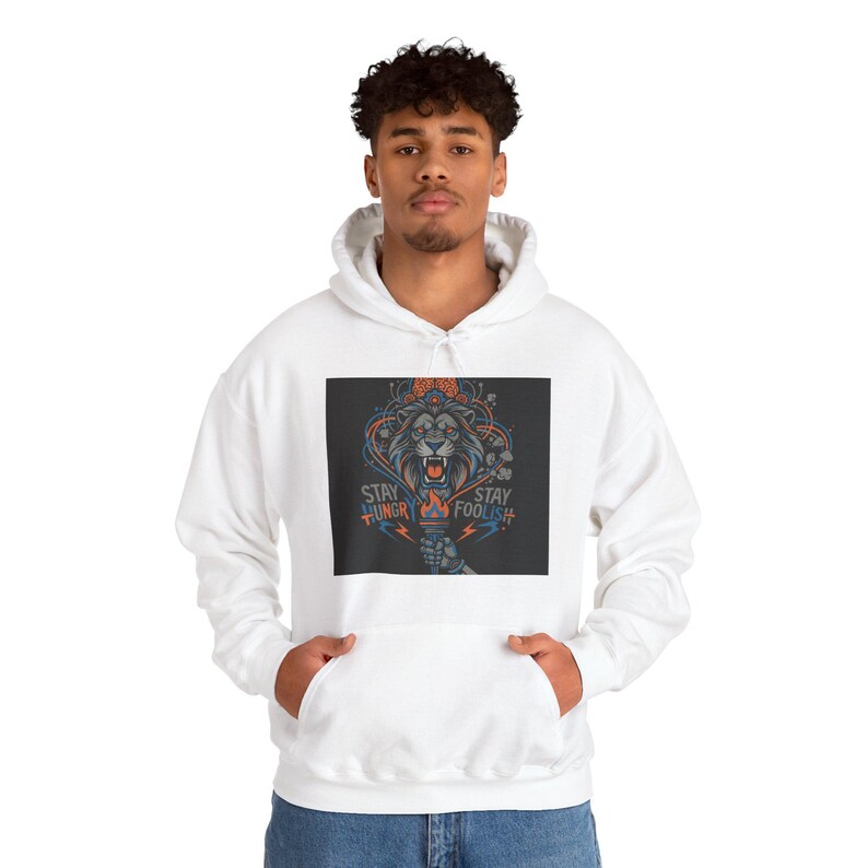 Stay Hungry Stay Foolish Motivational Hoodie | Inspirational Quote Sweatshirt | Entrepreneur Gift image 4