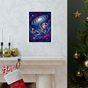 Cosmic Astronaut Cat Exploring Galaxies - Poster 画像 7