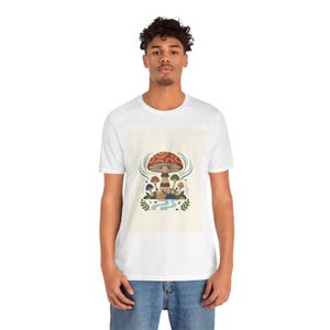 T-Shirt Cottagecore Live Simply Champignon | Tshirt Esthétique Nature Bohème Forêt image 4
