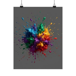 Abstract Color Splash Poster, Modern Wall Art, Vibrant Colorful Painting Print, Contemporary Living Room Decor, Color Bu 画像 1
