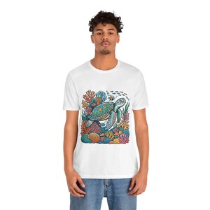 Tropical Sea Turtle Coral Reef - Tshirt imagen 6