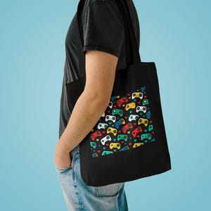 Gamer Controller Pixel Hearts - Tote Bag image 3