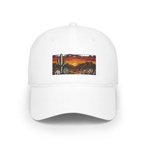 Desert Cactus Under Southwest Sunset - Cap imagem 1