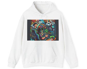 Eat Sleep Game Repeat Sweatshirt - Funny Gamer Gift, Video Game Lover Pullover, Gaming Apparel, Geeky Clothes