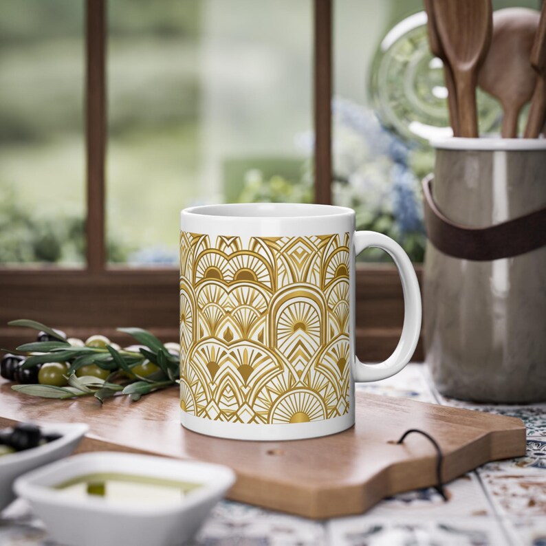Art Deco Golden Geometry 1920S - Mug image 4