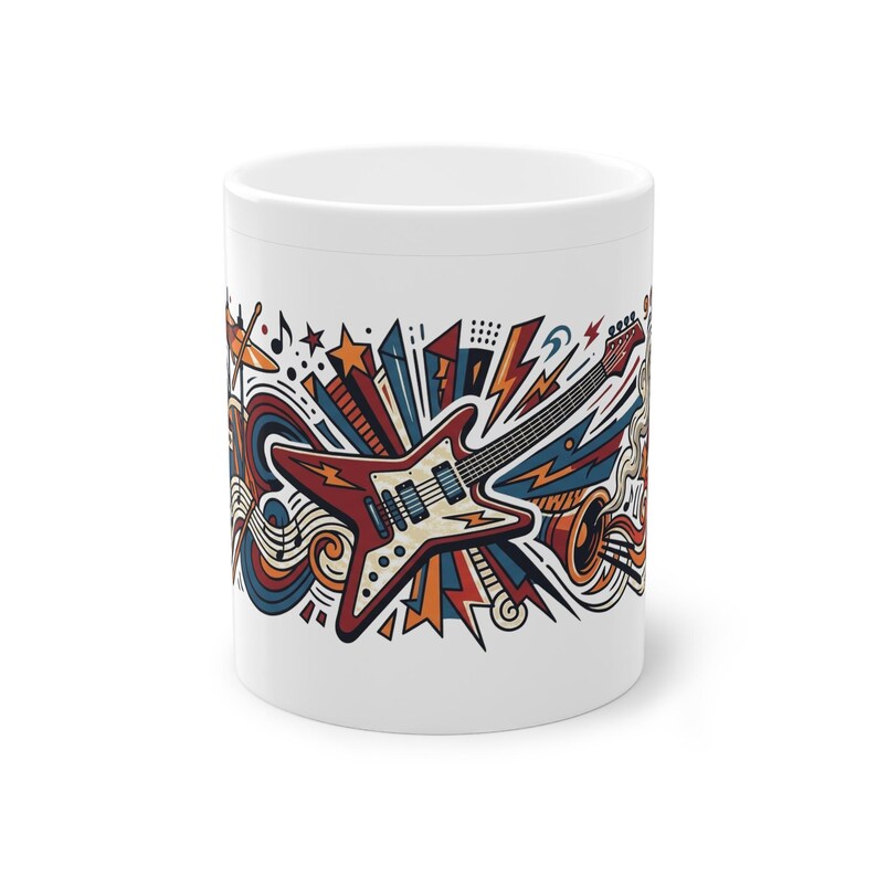 Electric Guitar Rock On - Mug afbeelding 1