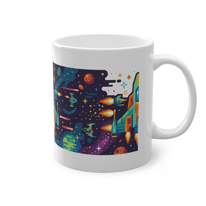 Retro Arcade Spaceship - Mug image 3
