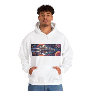 Retro Arcade Spaceship - Hoodie afbeelding 7