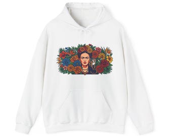 Frida Kahlo Floral Portrait - Hoodie