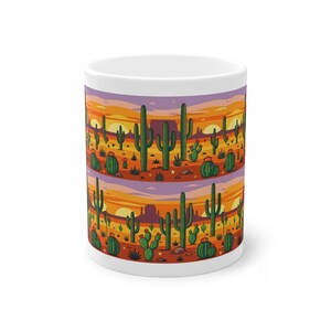 Desert Cactus Under Southwest Sunset - Mug image 1