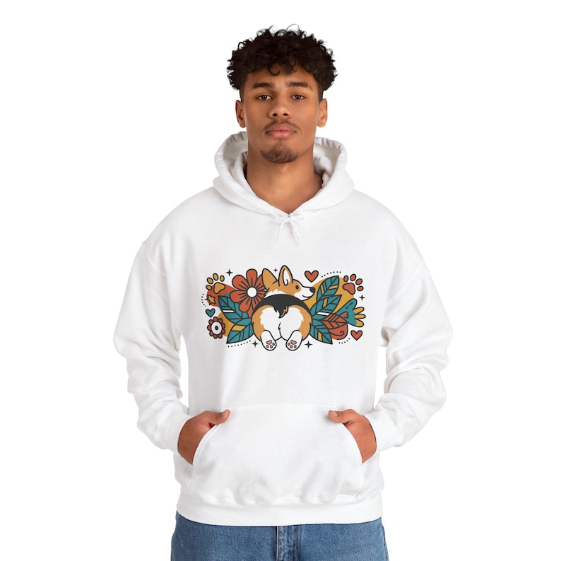 Cute Corgi Butt Dog Lover - Hoodie afbeelding 6